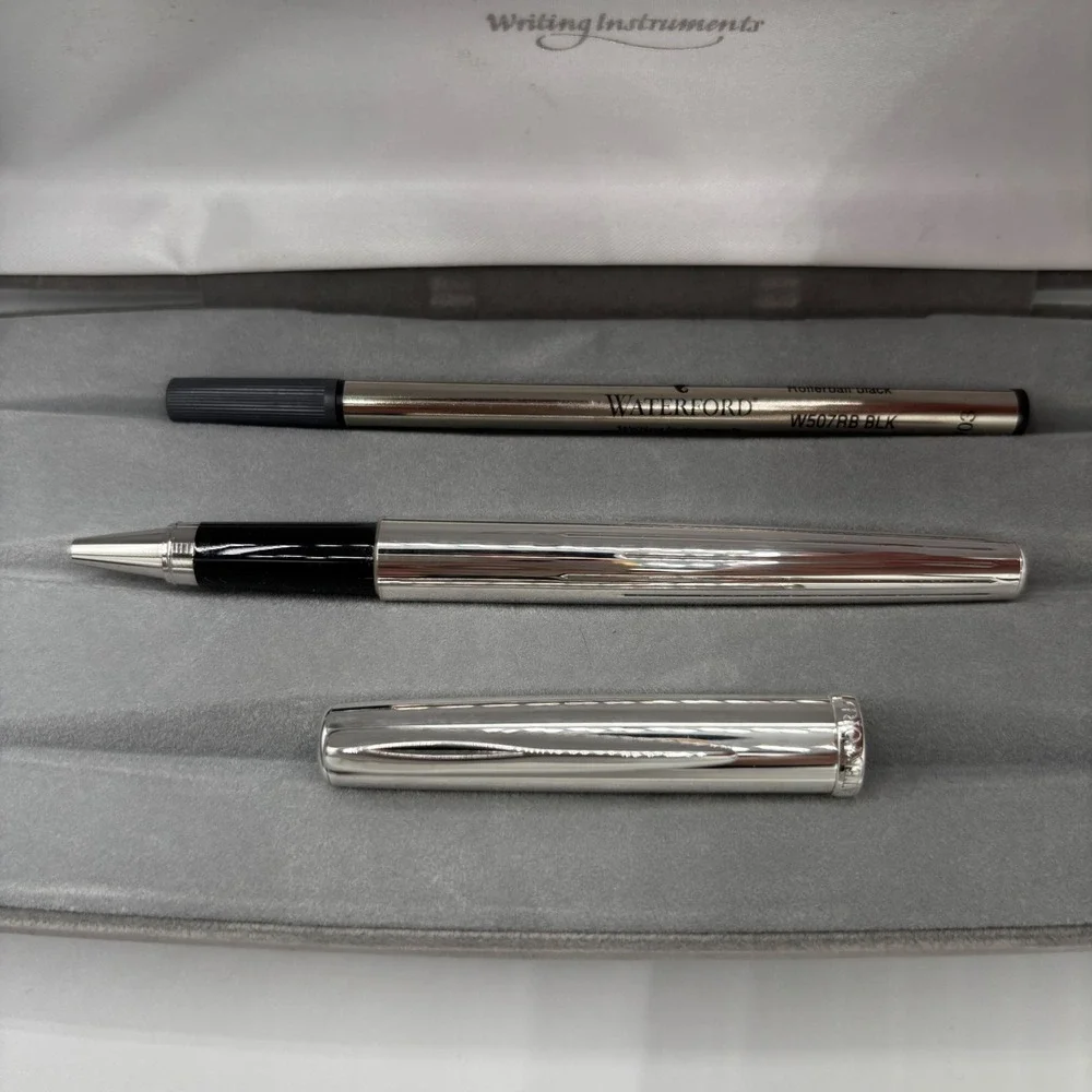 Waterford Silver Glen Guilloche Rollerball Pen W407 | NEW in Box Graduation gift